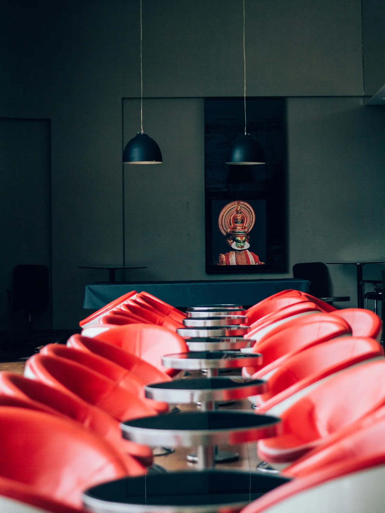 A Kochi interior with Kathakali artwork